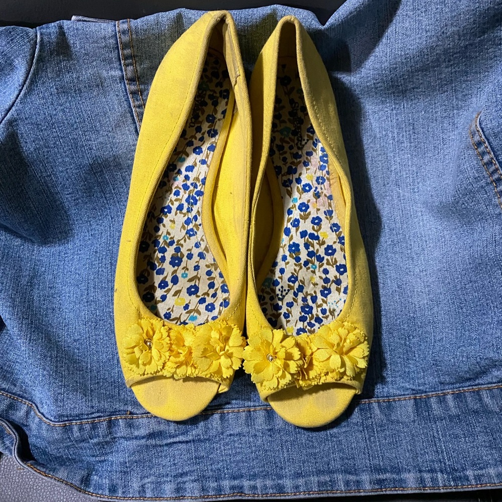 Yellow Floral Women's Shoes
